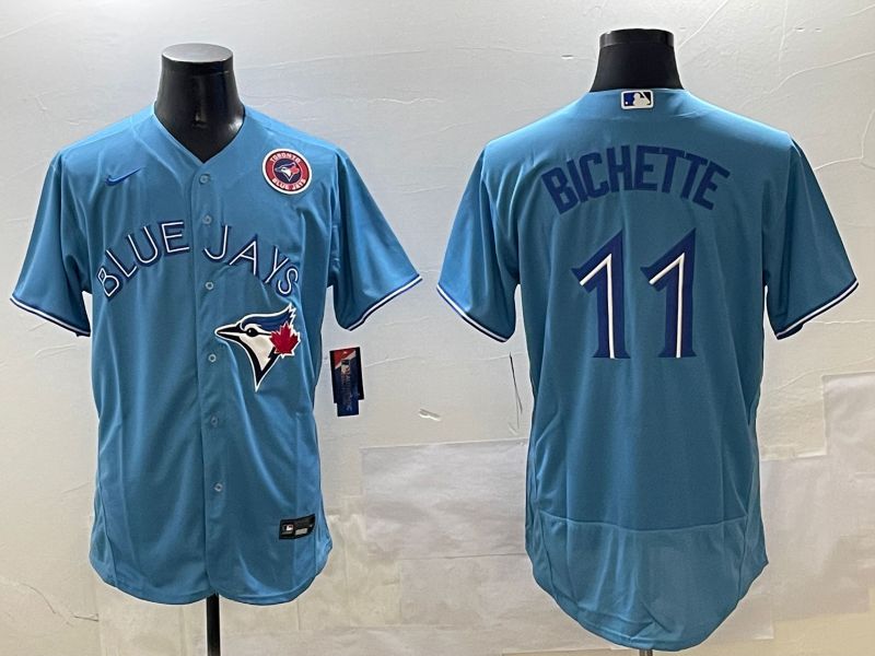 Men Toronto Blue Jays #11 Bichette Light Blue Elite 2025 Nike MLB Jersey style 3